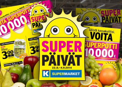 K-supermarket Superpäivät. Ilmeen faceliftaus ja superpotin synnyttäminen.